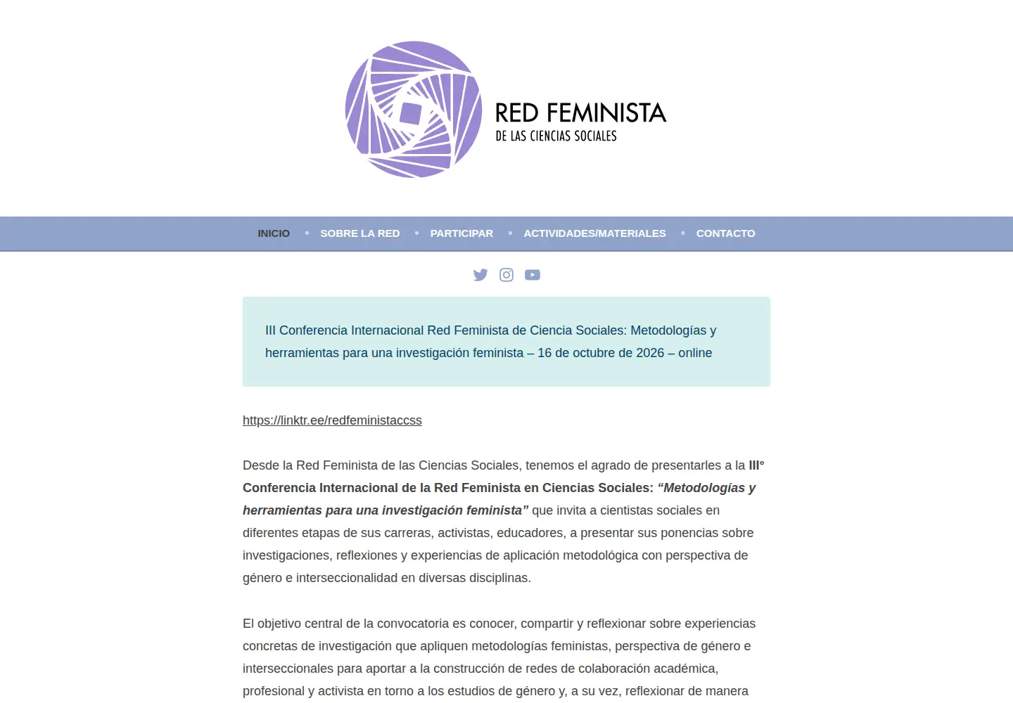 Captured homepage of redfeministaccss.com in the current scan