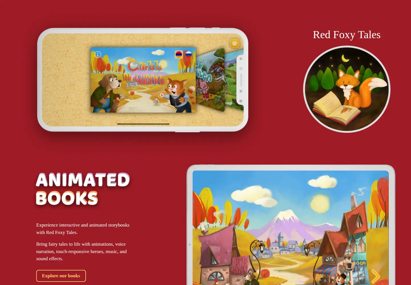 Captured homepage of redfoxytales.com in the current scan