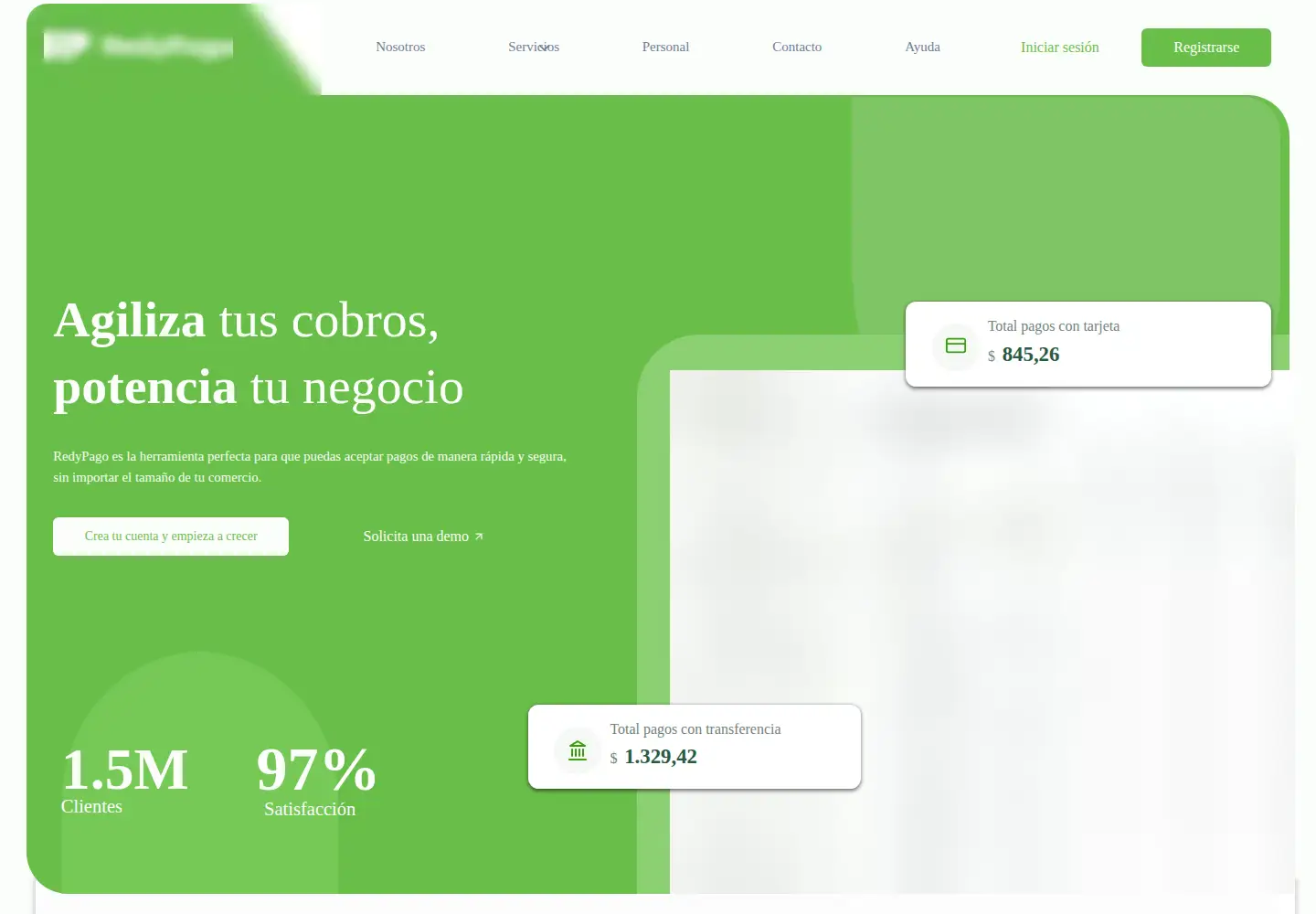 Screenshot of redypago.com