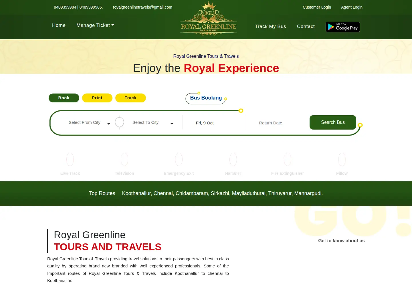 Screenshot of rgltravels.com