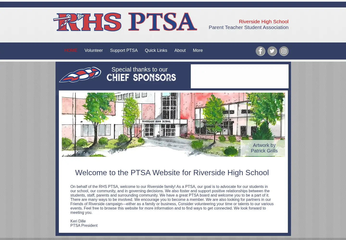 Captured homepage of rhsptsa.com in the current scan