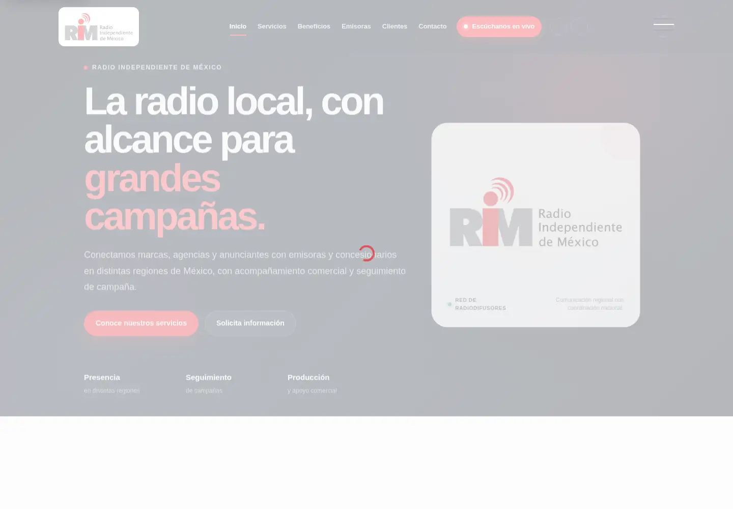 Captured homepage of rim-amfm.com in the current scan