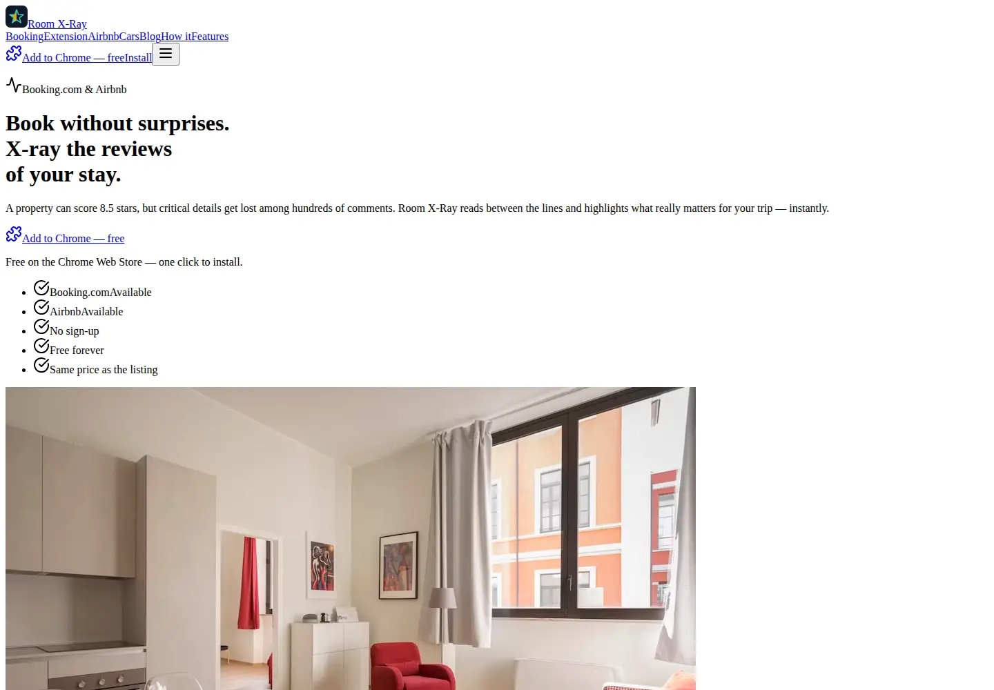 Screenshot of roomxray.com