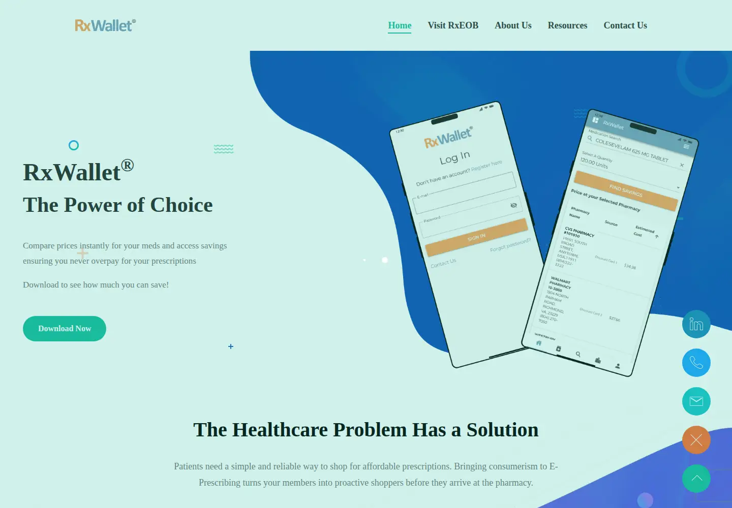 Captured homepage of rxwallet.com in the current scan