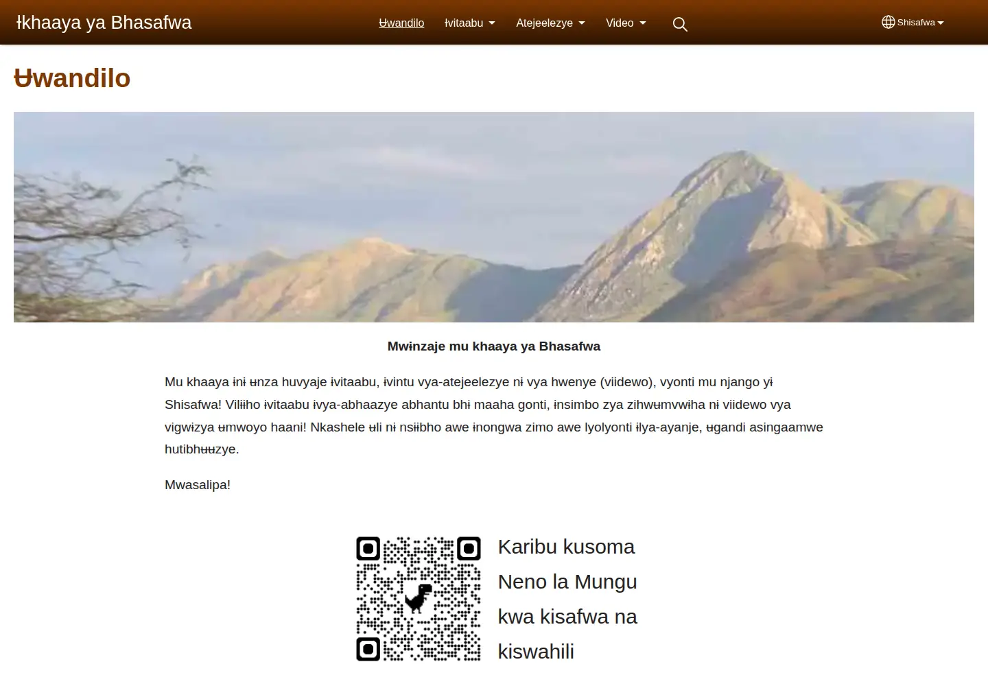 Screenshot of safwalanguage.com