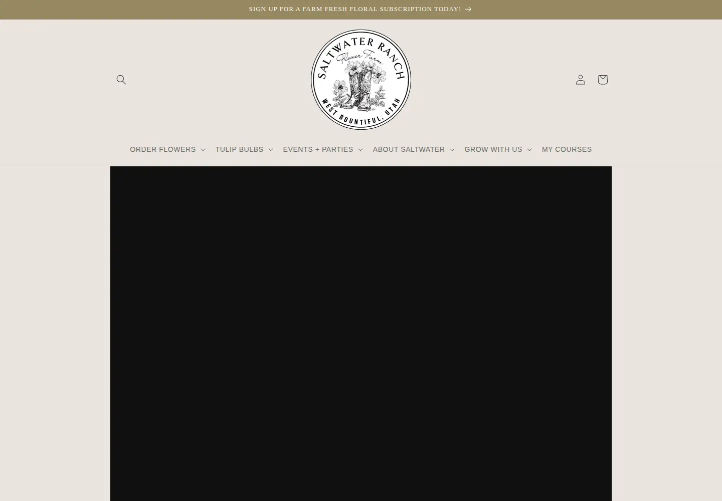 Captured homepage of saltwaterranchflowerfarm.com in the current scan