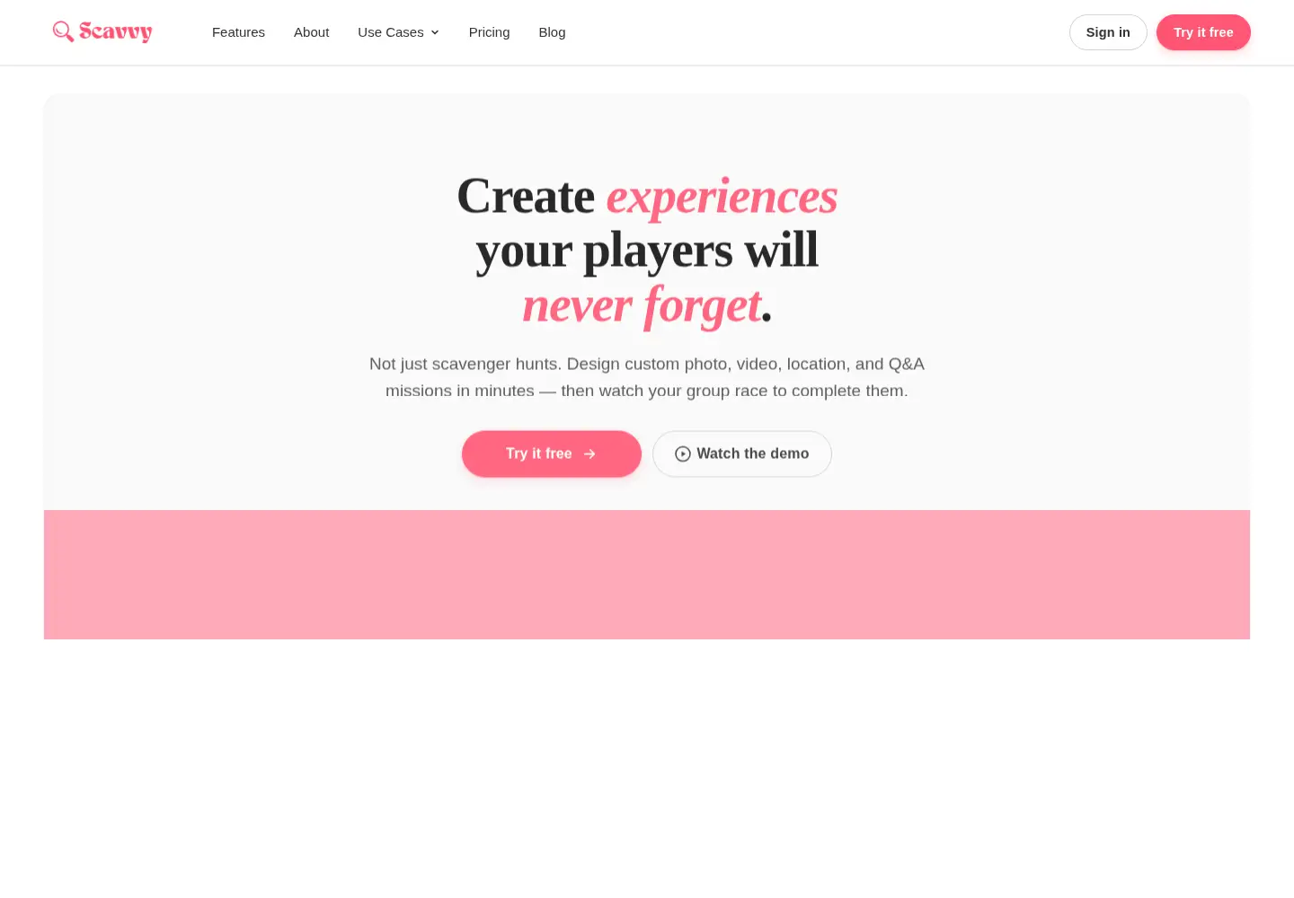 Screenshot of scavvy.com