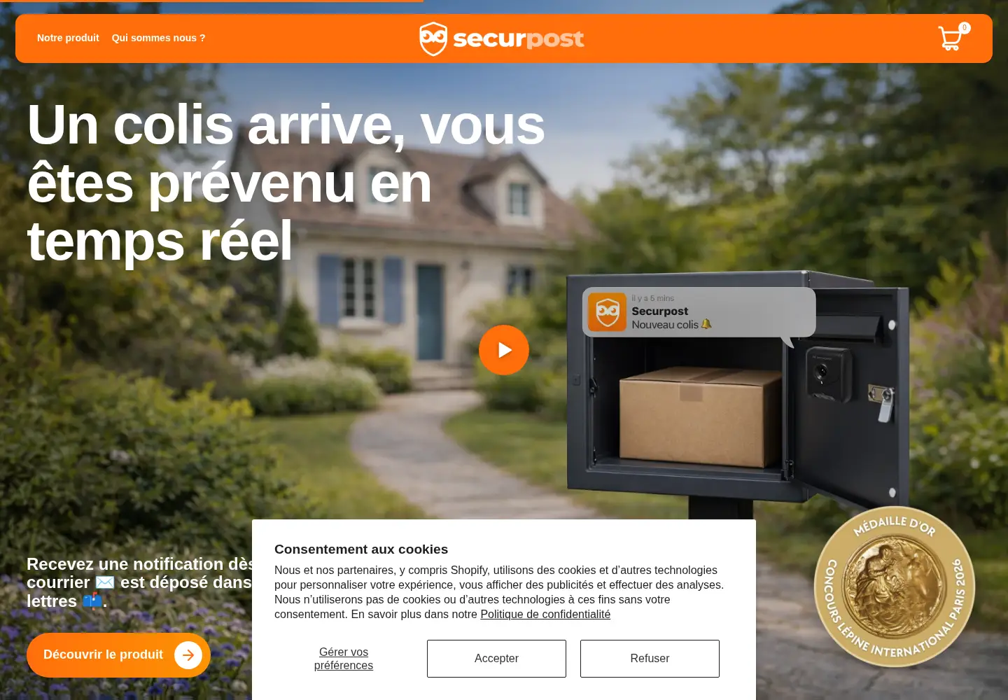 Screenshot of securpost.com