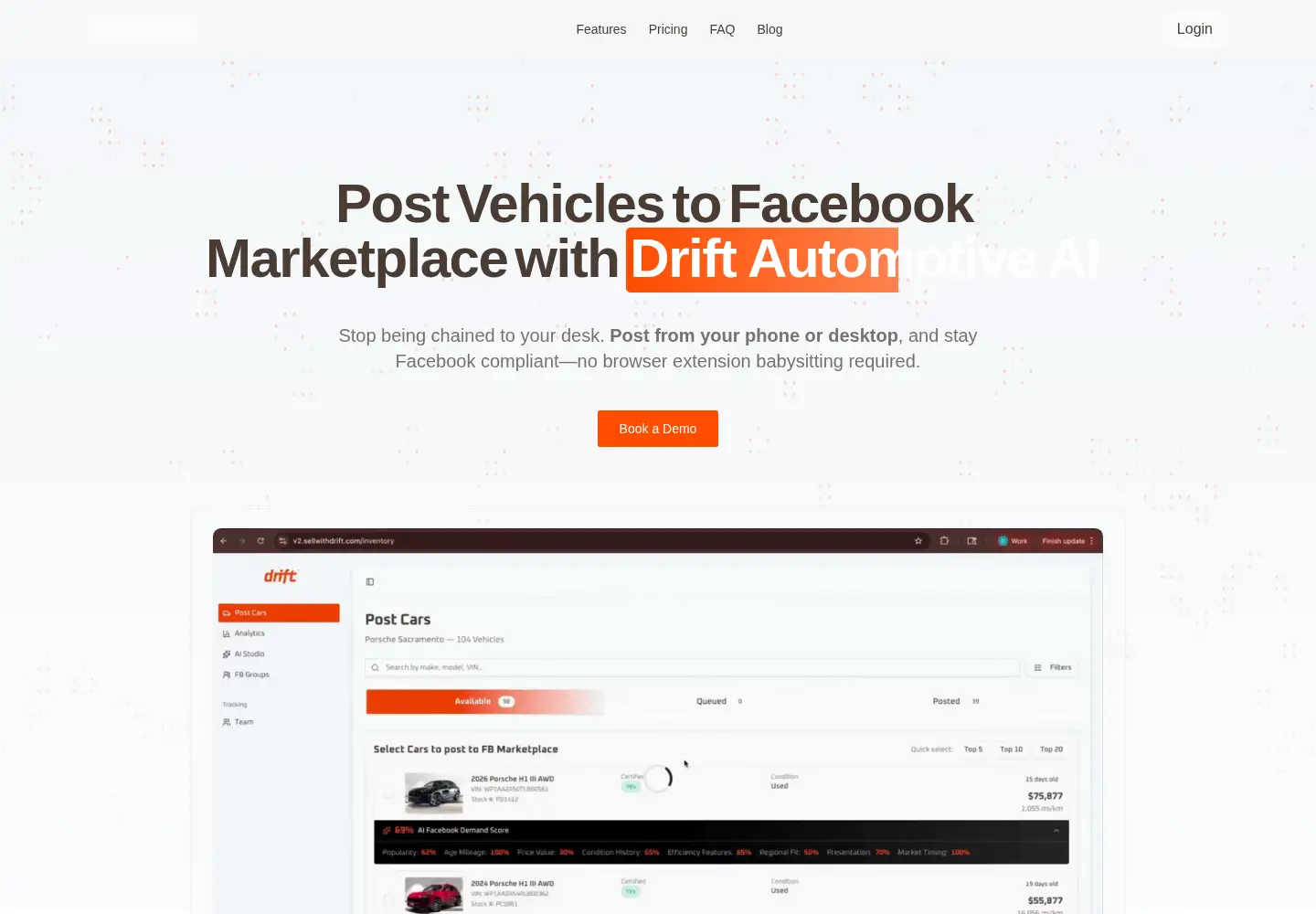 Captured homepage of sellwithdrift.com in the current scan