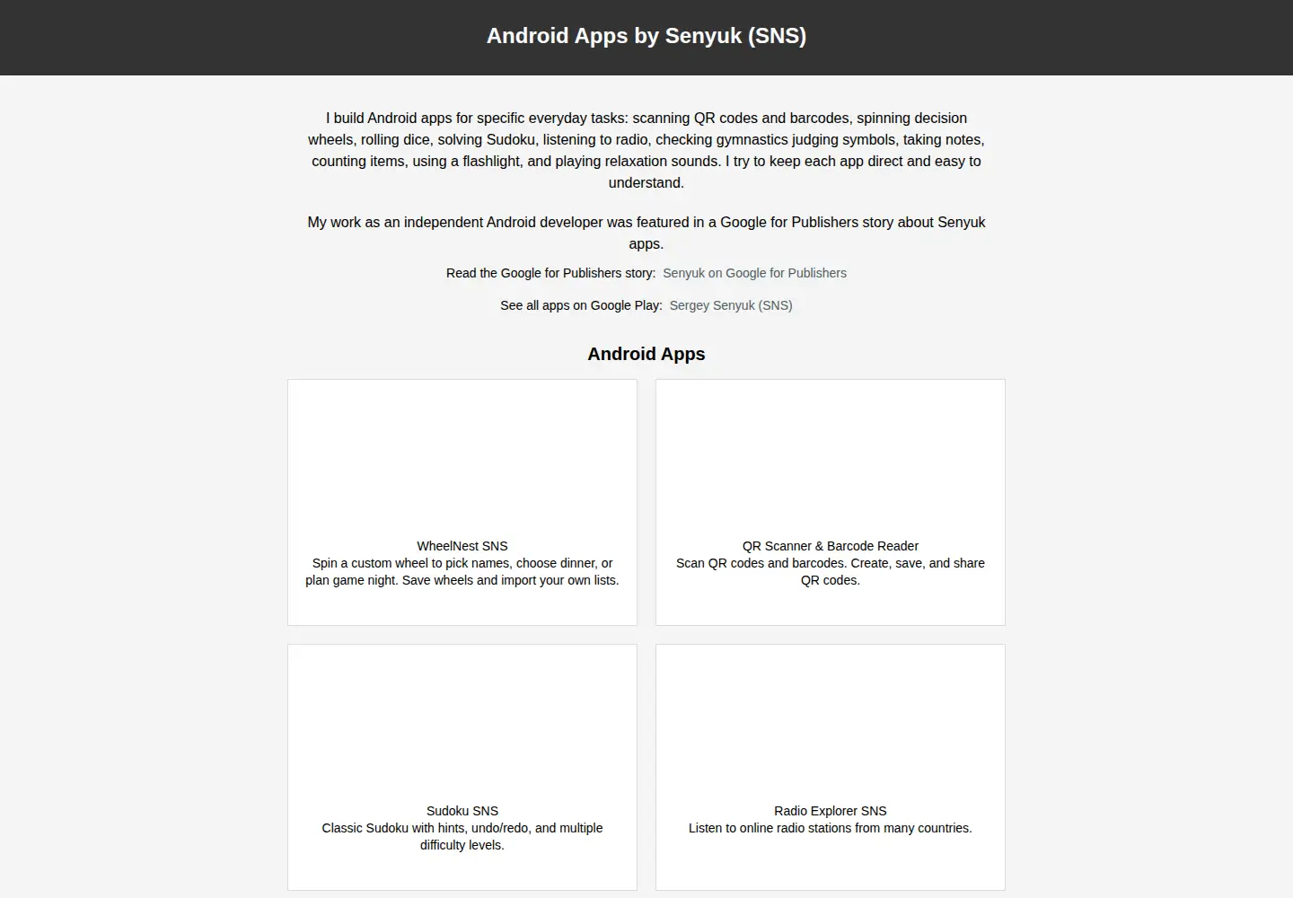 Screenshot of senyuk.com