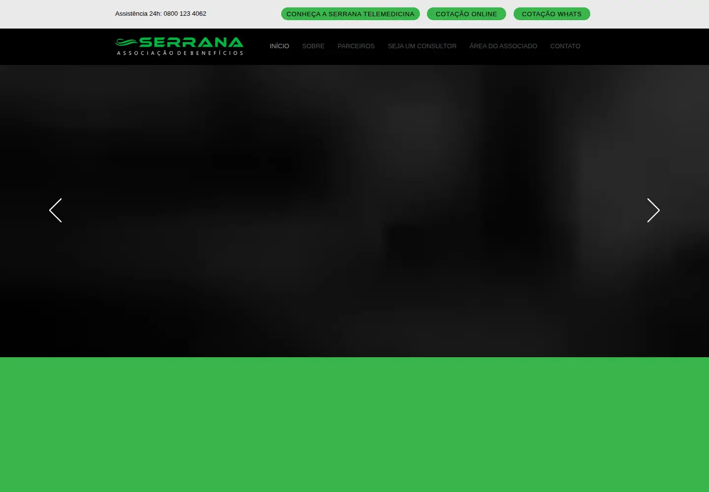 Captured homepage of serranabeneficios.com in the current scan