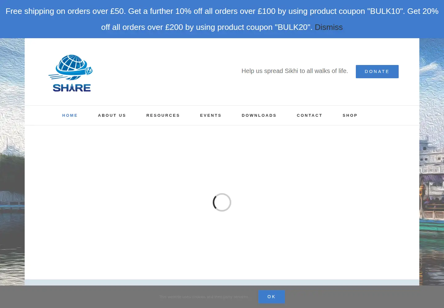 Screenshot of sharecharityuk.com