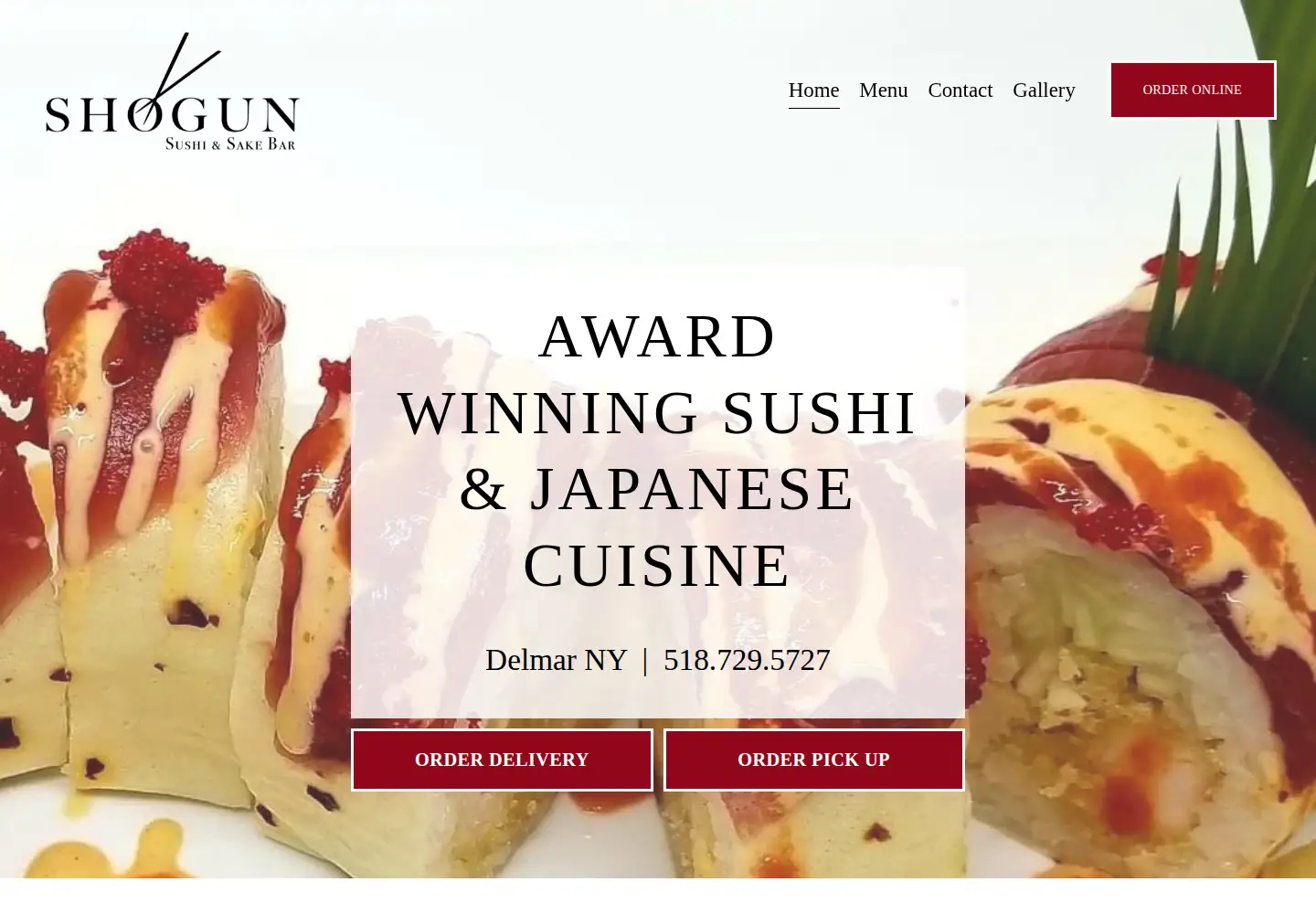 Captured homepage of shogunofdelmar.com in the current scan