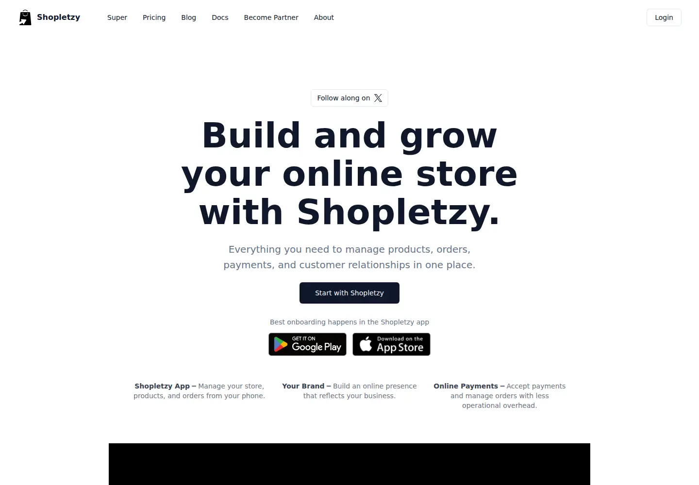 Screenshot of shopletzy.com