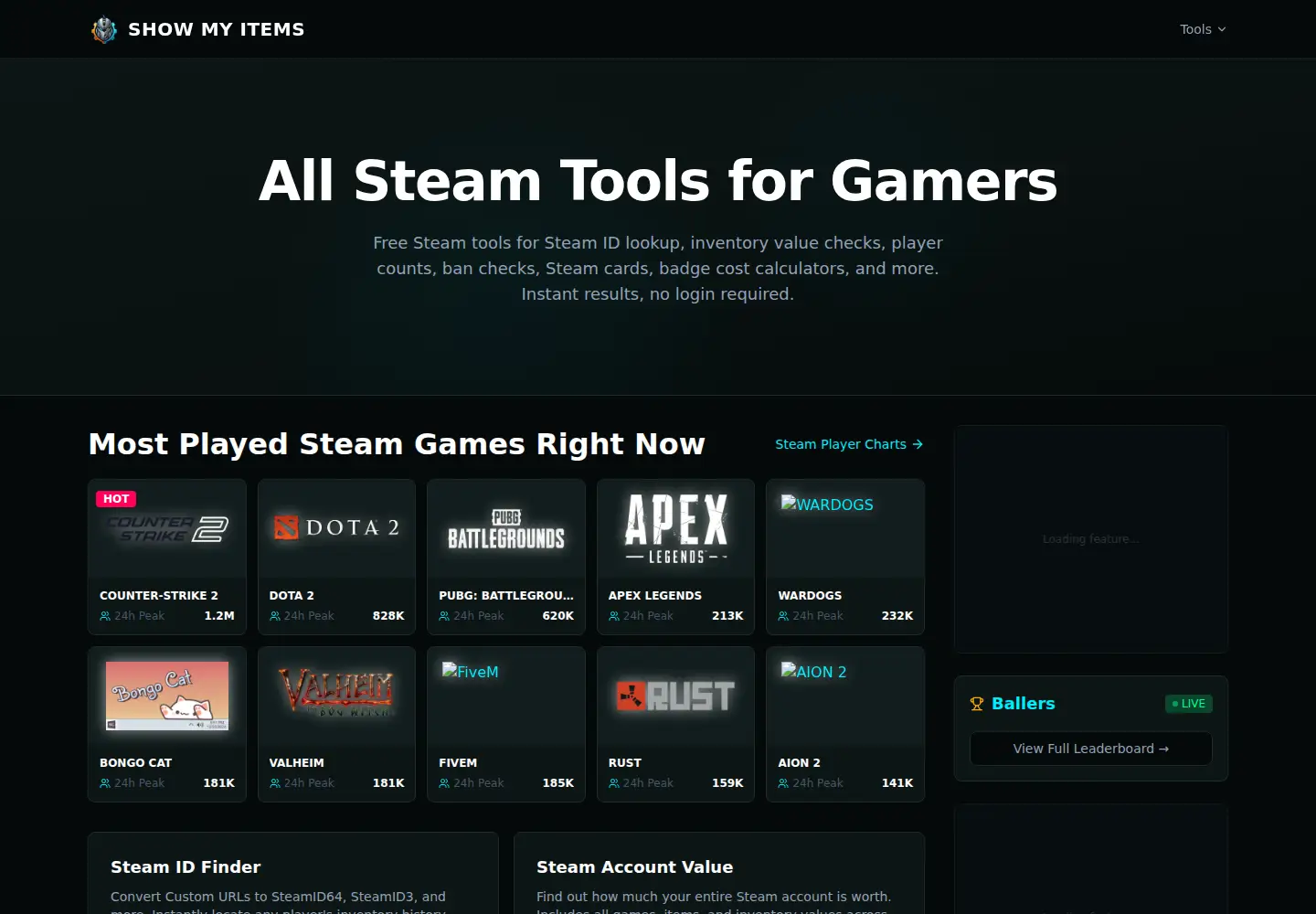 Screenshot of showmyitems.com