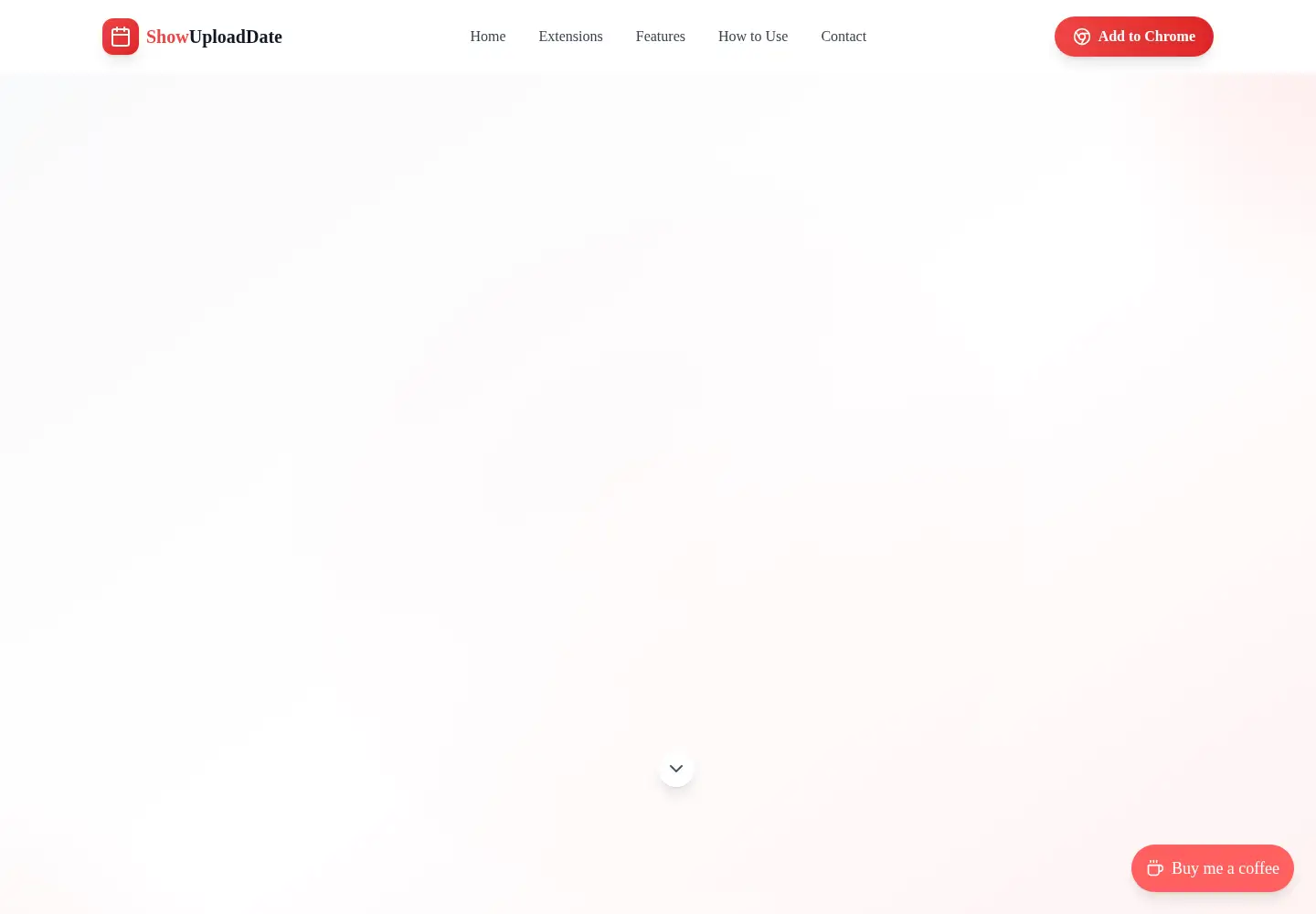Captured homepage of showuploaddate.com in the current scan