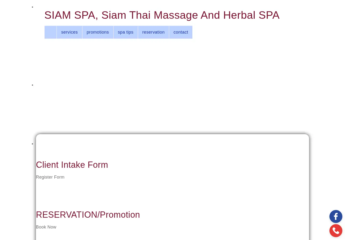 Screenshot of siamspabermuda.com
