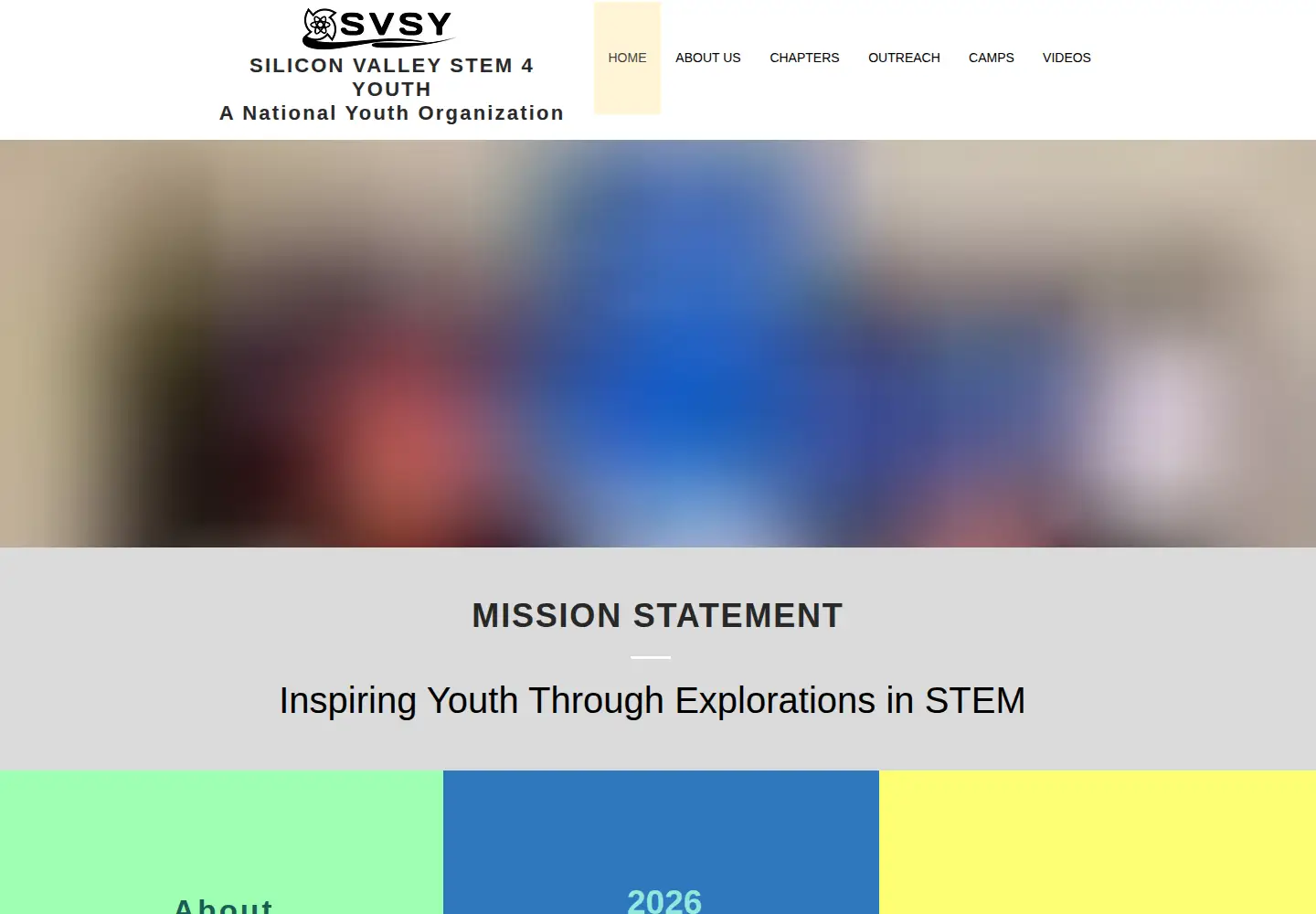 Captured homepage of siliconvalleystem4youth.com in the current scan