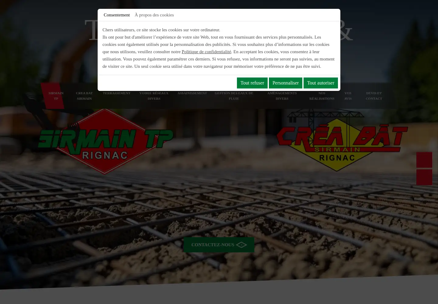 Captured homepage of sirmain-tp.com in the current scan