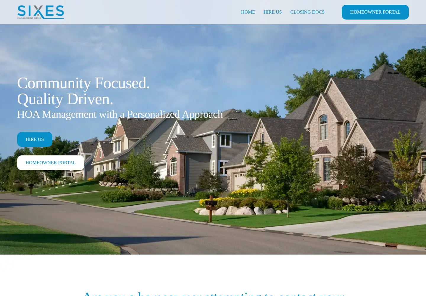 Screenshot of sixesmanagement.com