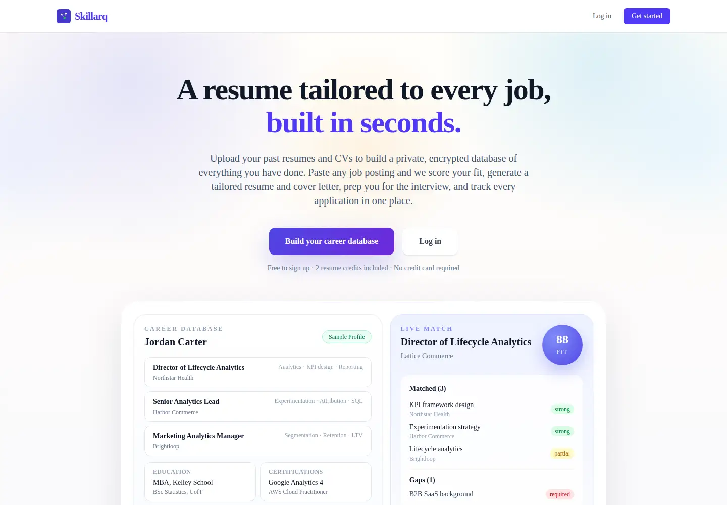 Screenshot of skillarq.com