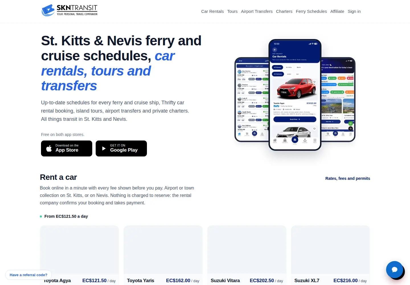Screenshot of skntransit.com