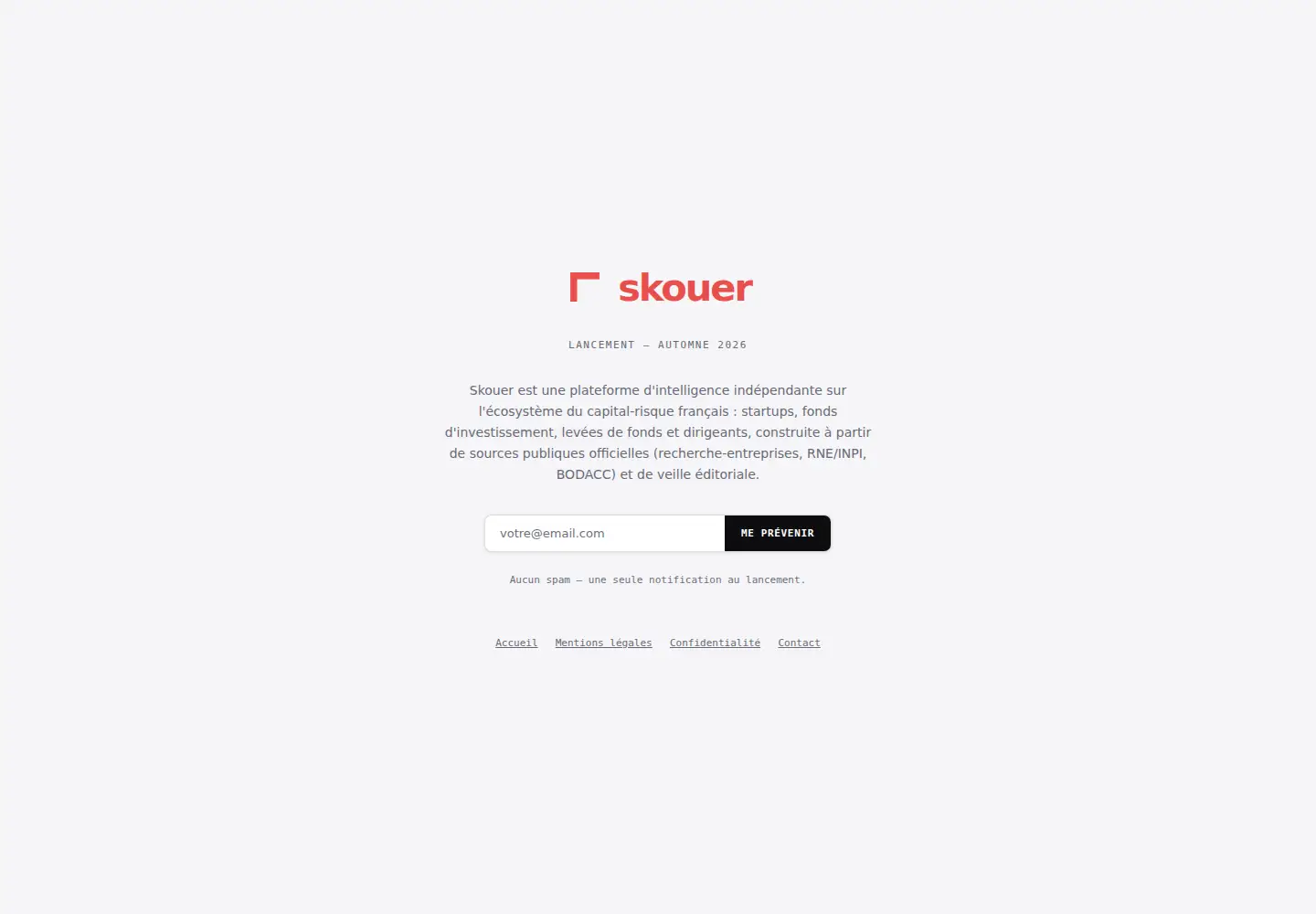 Captured homepage of skouer.com in the current scan