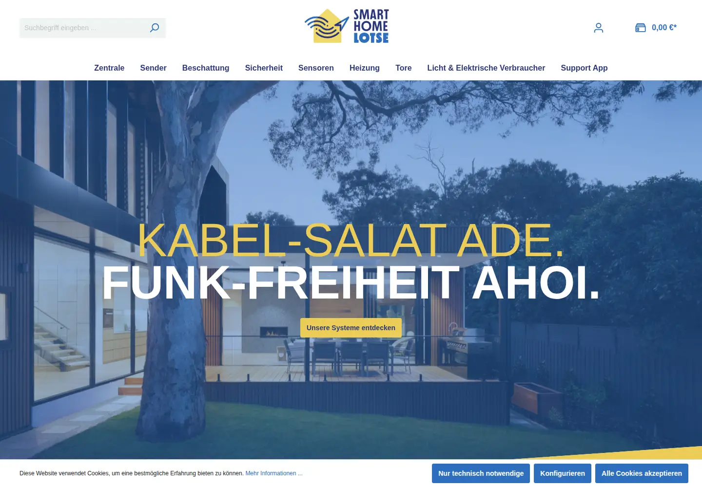 Captured homepage of smarthomelotse.com in the current scan