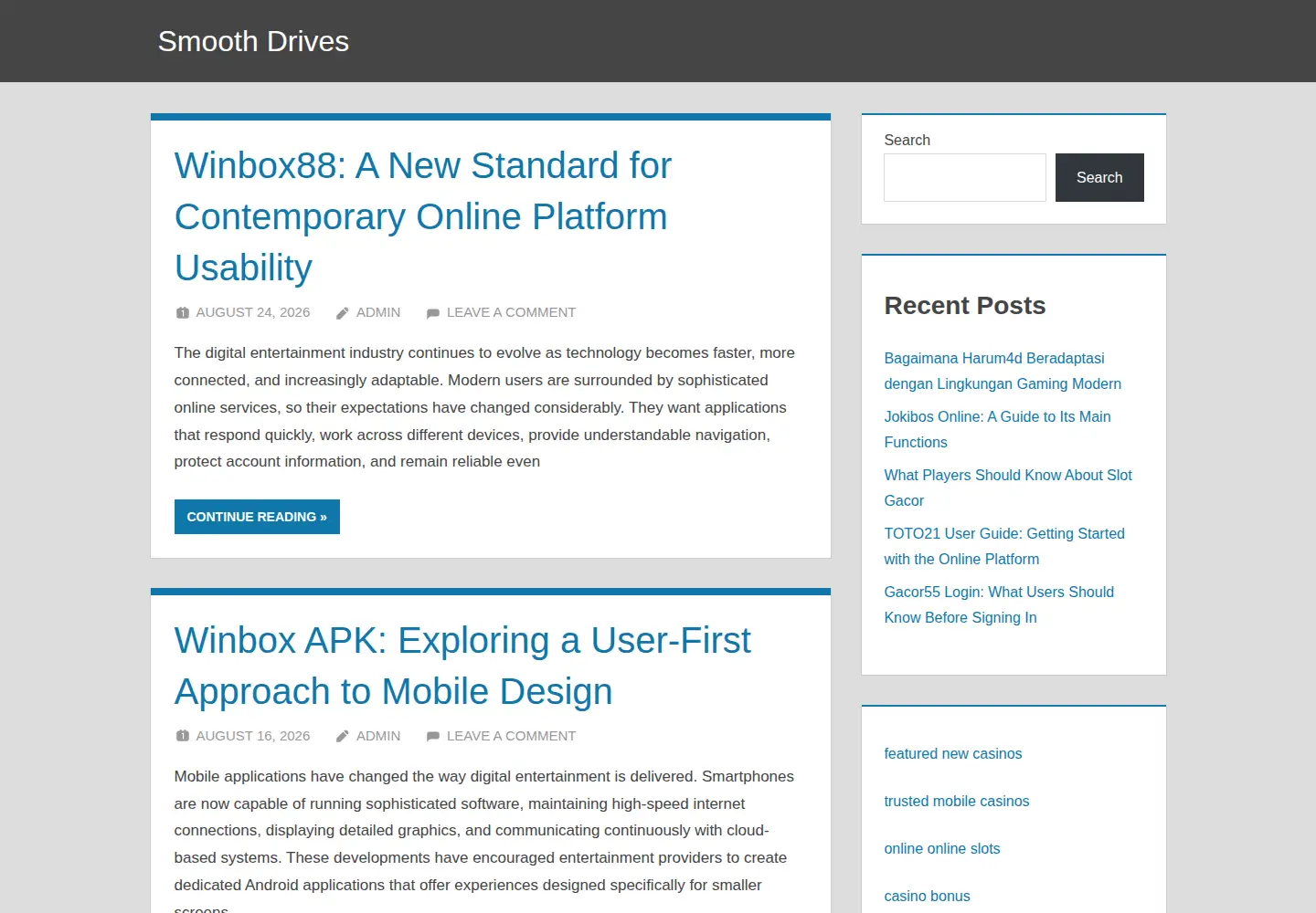 Screenshot of smoothdrives.com