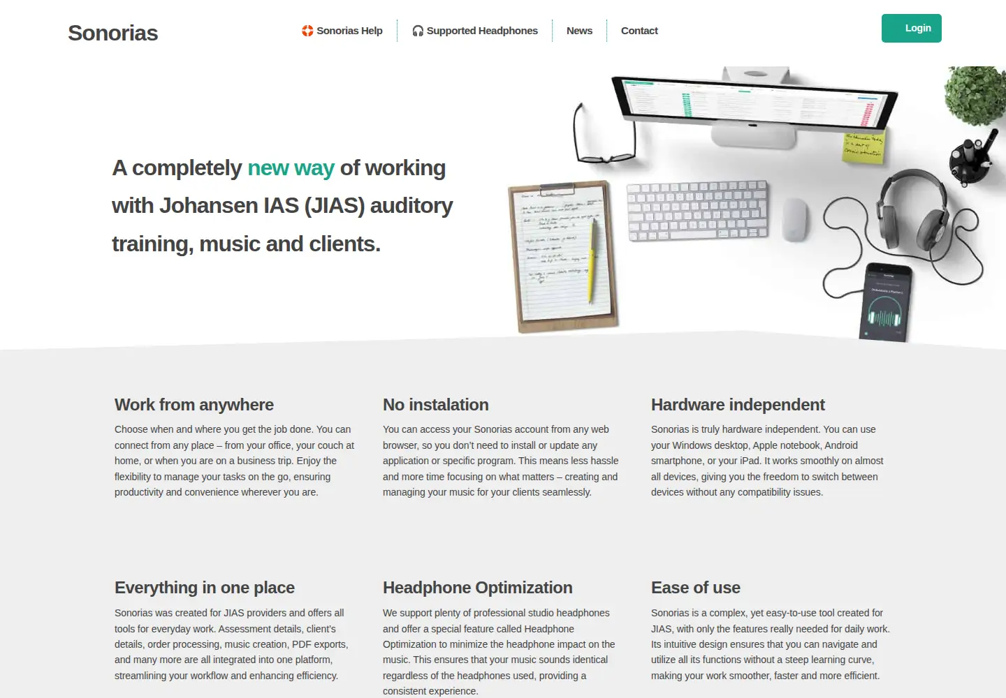 Screenshot of sonorias.com