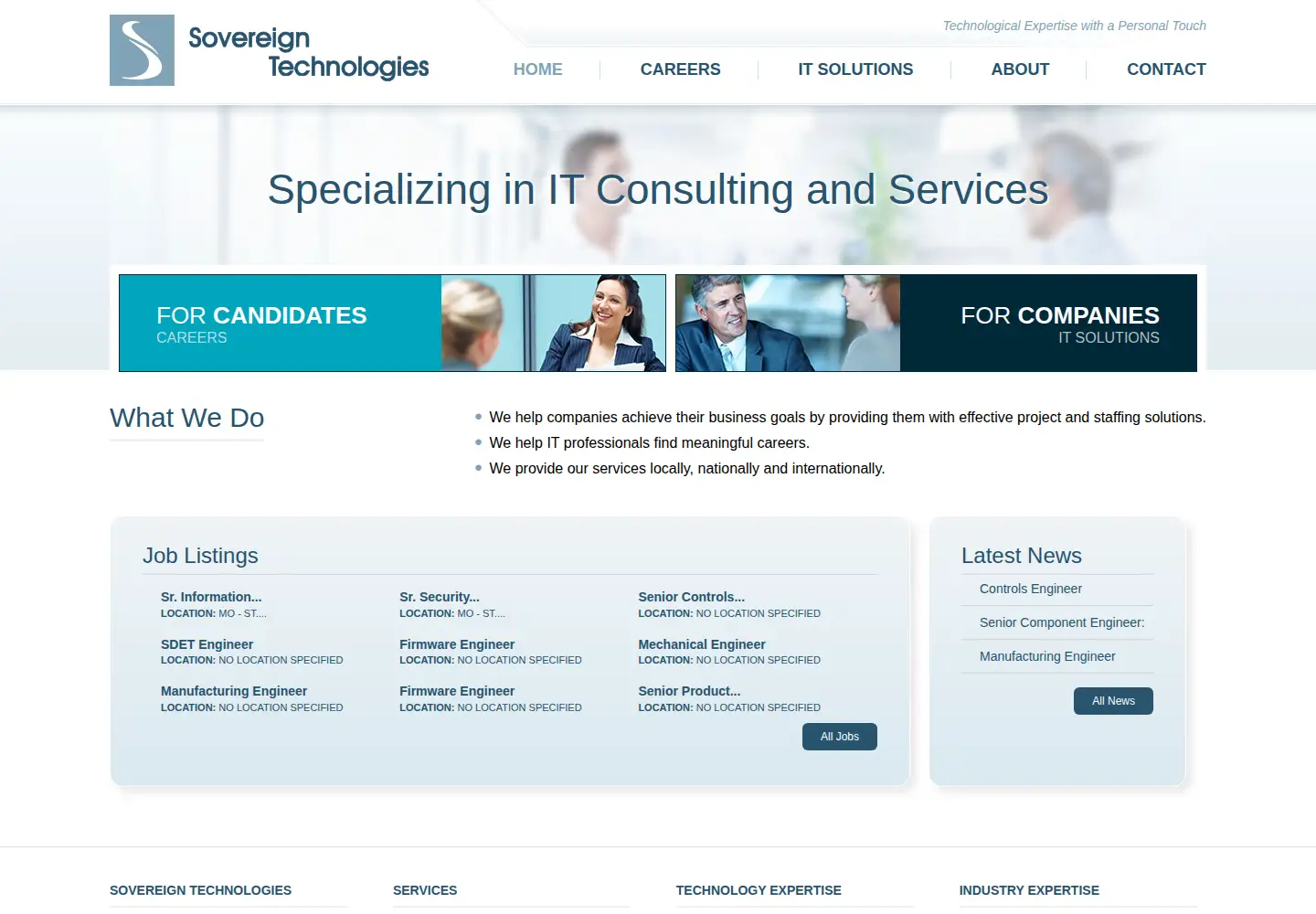 Screenshot of sovereigntec.com