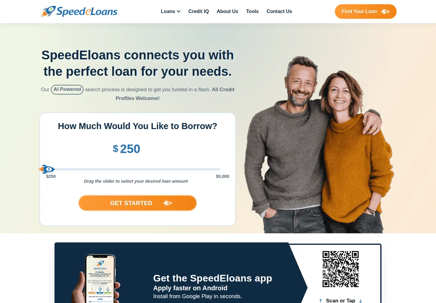 Screenshot of speedeloans.com