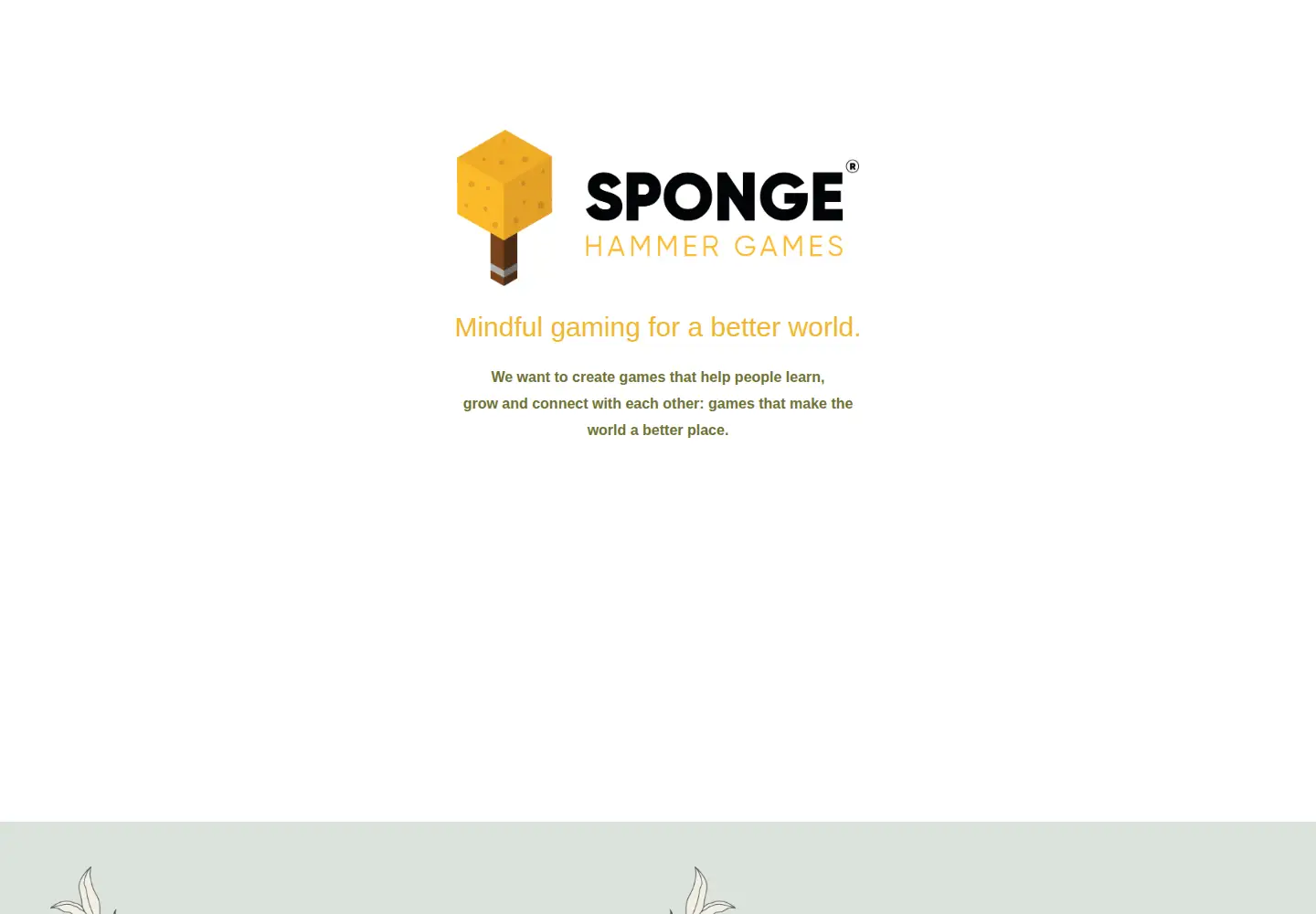 Captured homepage of spongehammergames.com in the current scan
