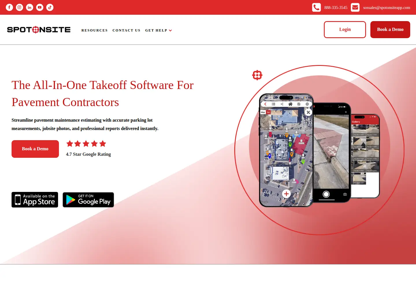 Screenshot of spotonsiteapp.com