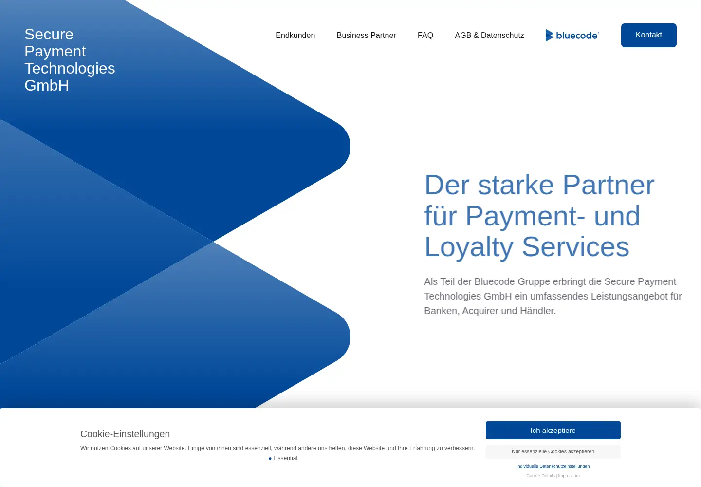 Captured homepage of spt-payments.com in the current scan