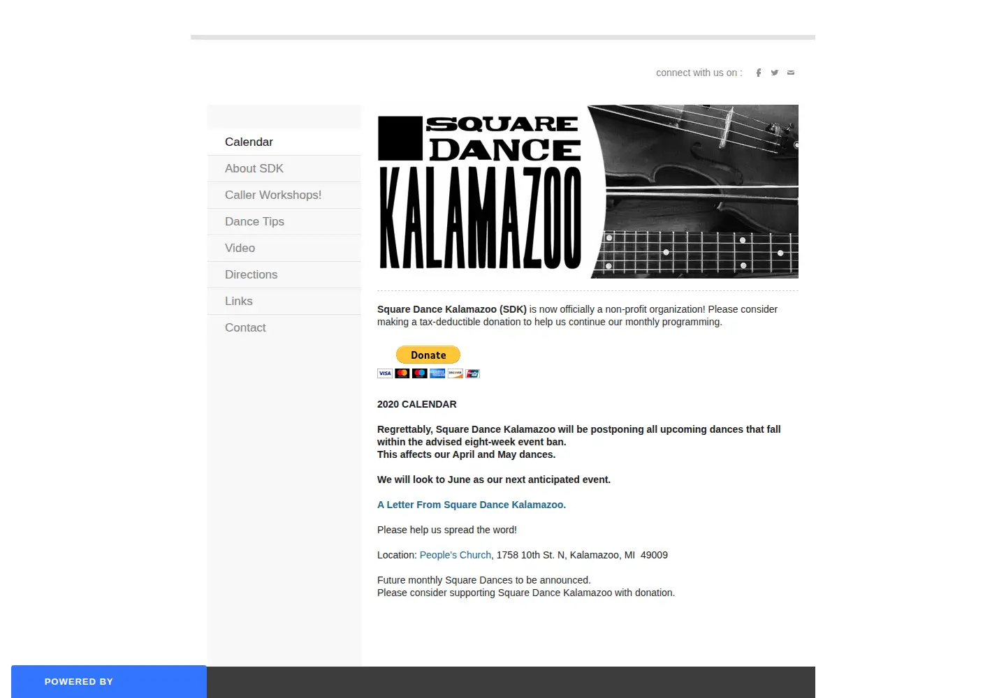 Screenshot of squaredancekalamazoo.com