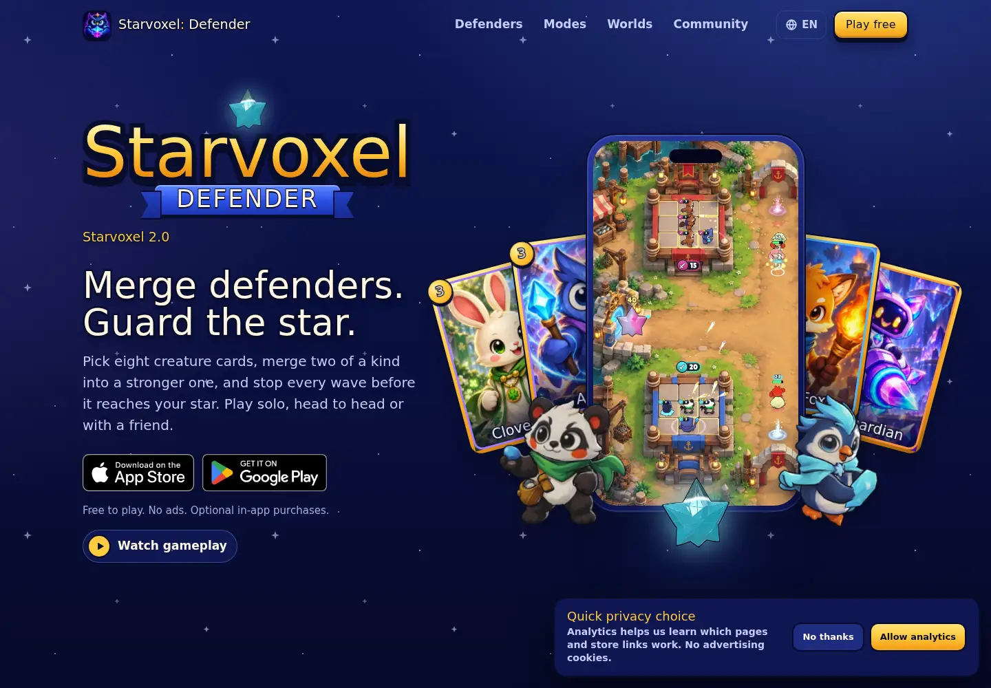 Captured homepage of starvoxel.com in the current scan