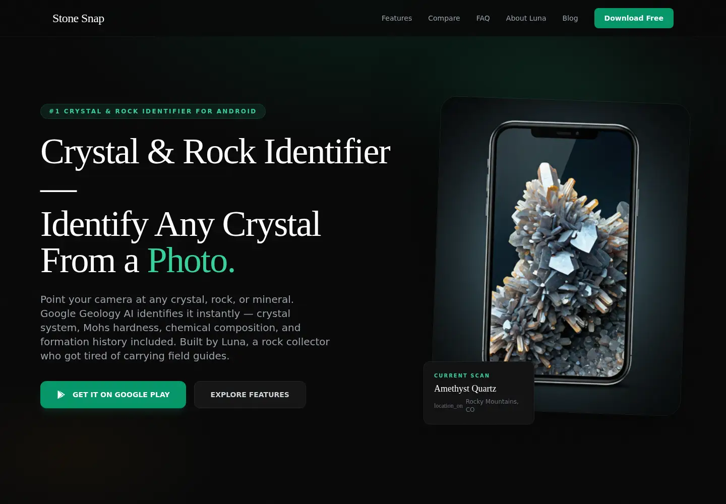 Screenshot of stonesnapapp.com