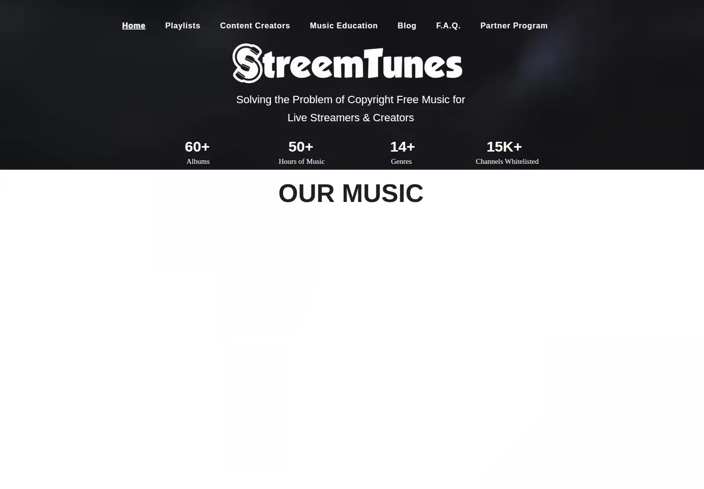 Screenshot of streemtunes.com
