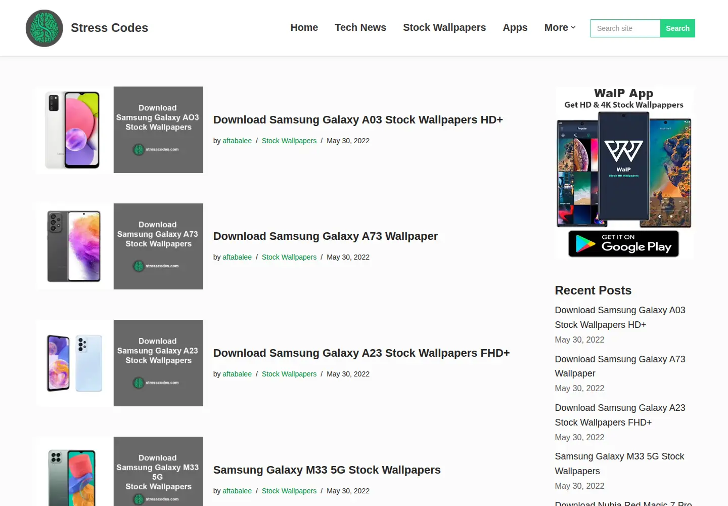 Screenshot of stresscodes.com