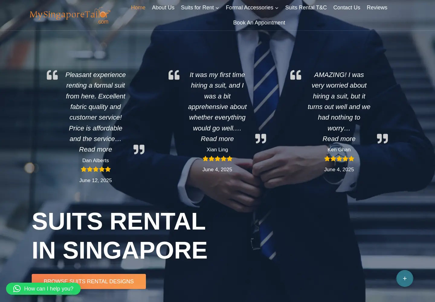 Screenshot of suits-rental.com