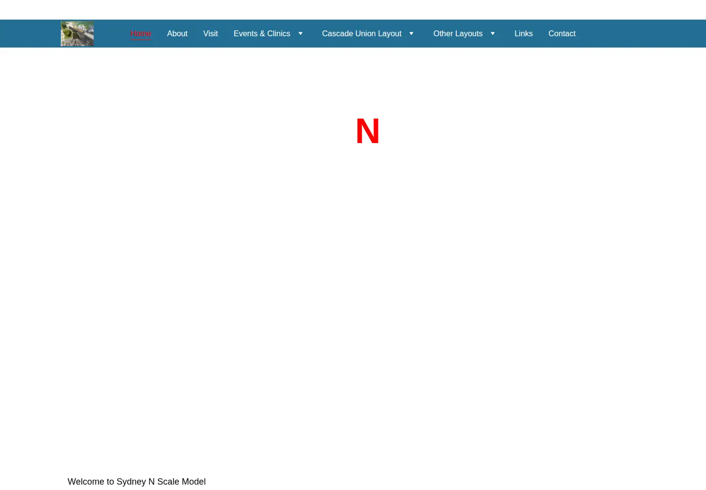 Captured homepage of sydneynscalemrc.com in the current scan