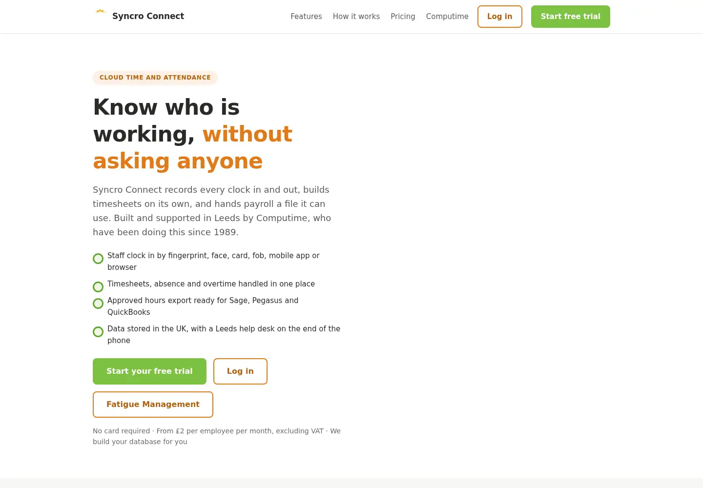 Screenshot of syncroconnect.com