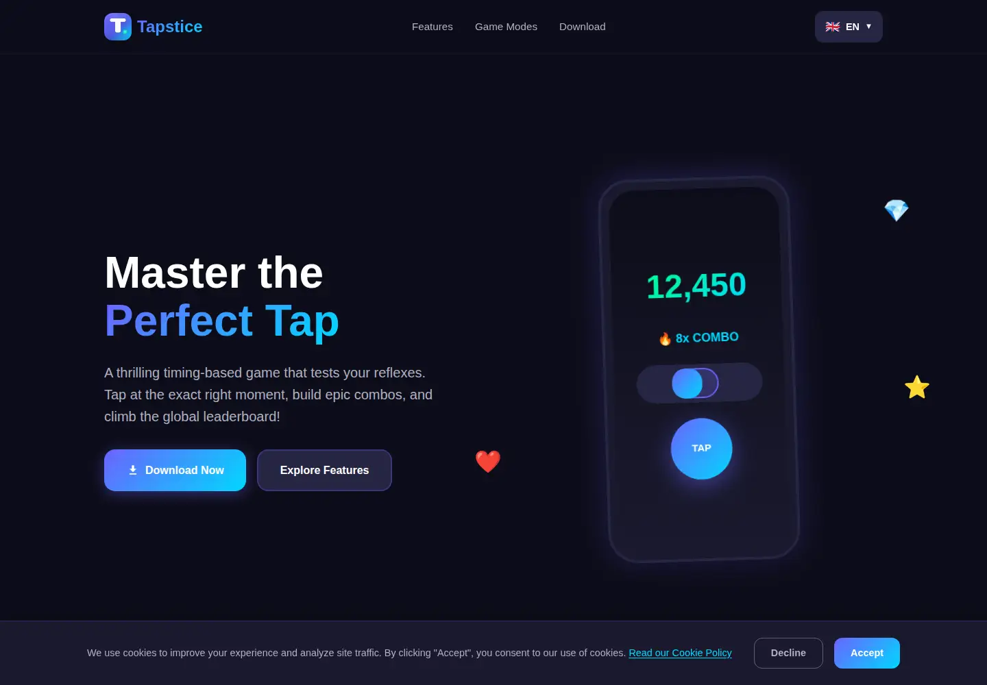 Screenshot of tapstice.com