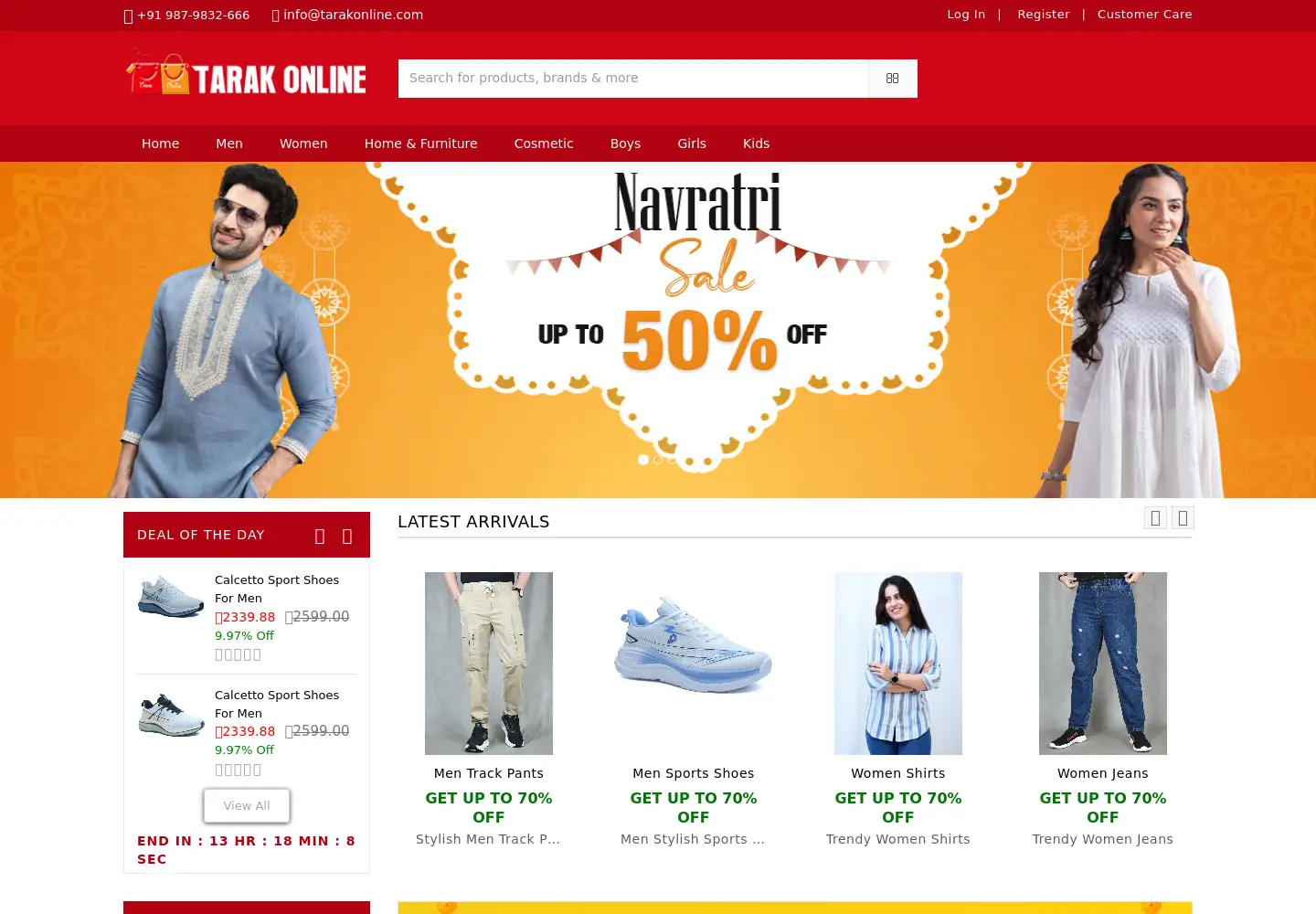 Screenshot of tarakonline.com