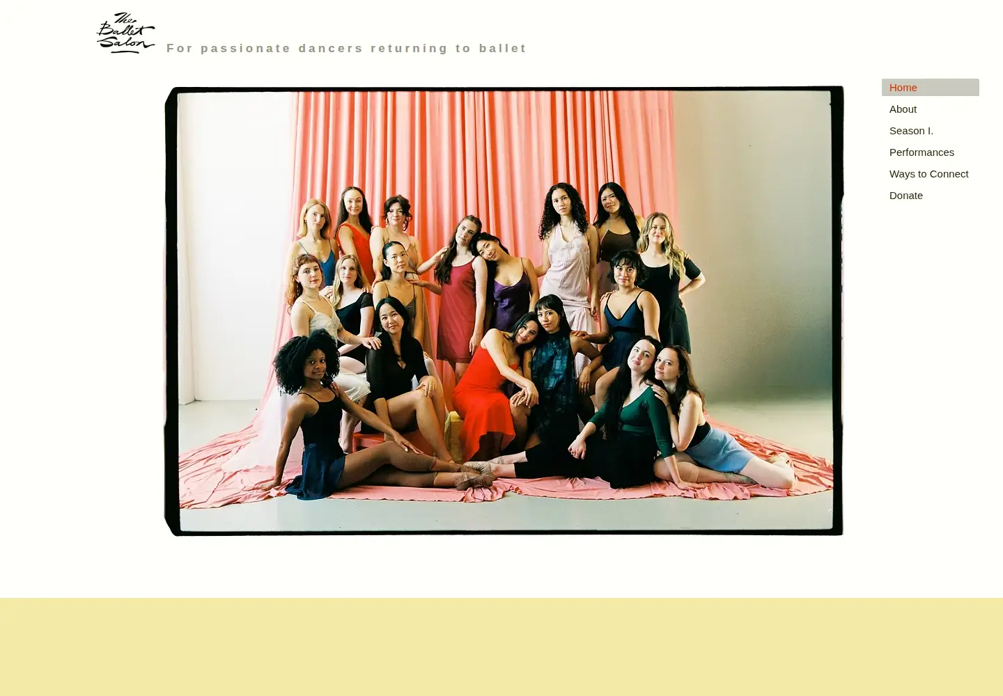Screenshot of theballetsalon.com