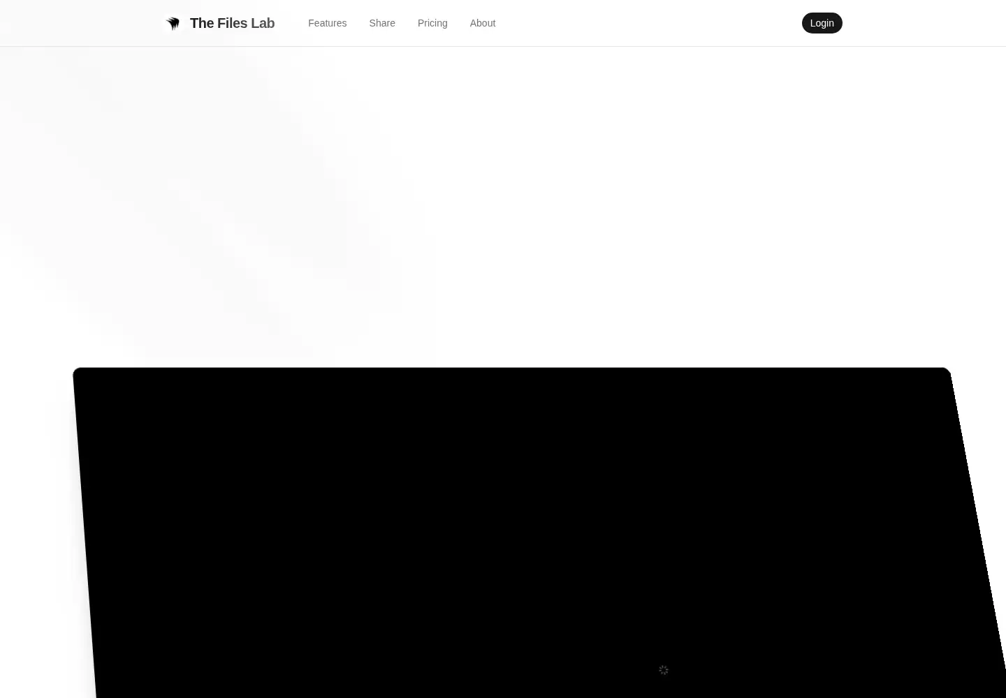 Captured homepage of thefileslab.com in the current scan