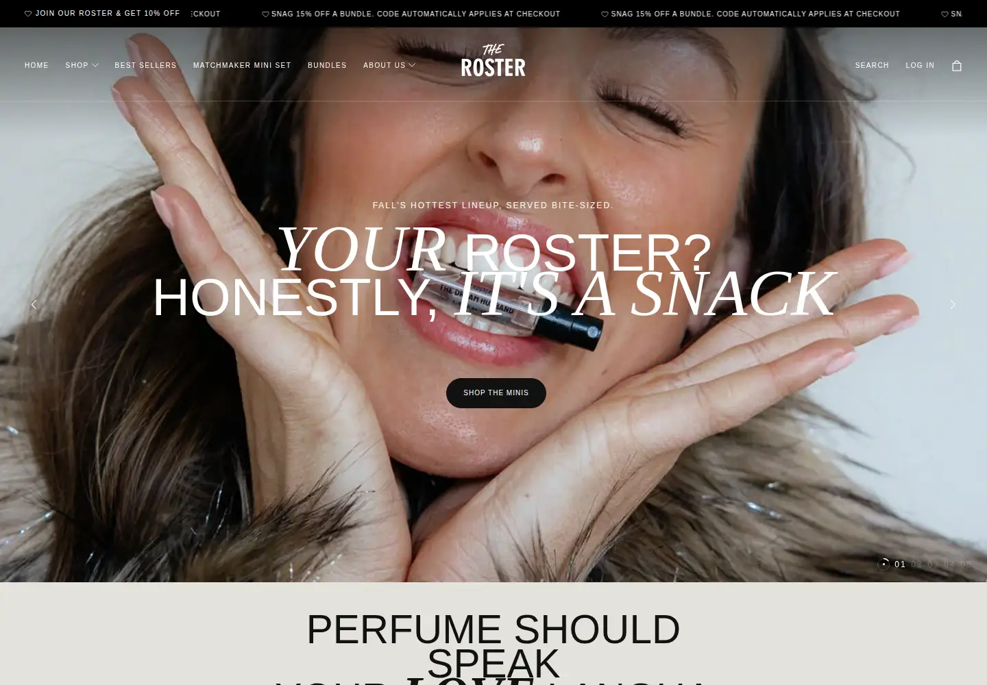 Screenshot of therosterfragrances.com