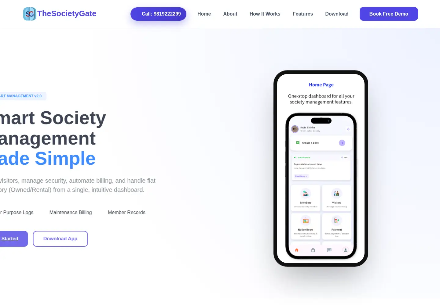 Captured homepage of thesocietygate.com in the current scan