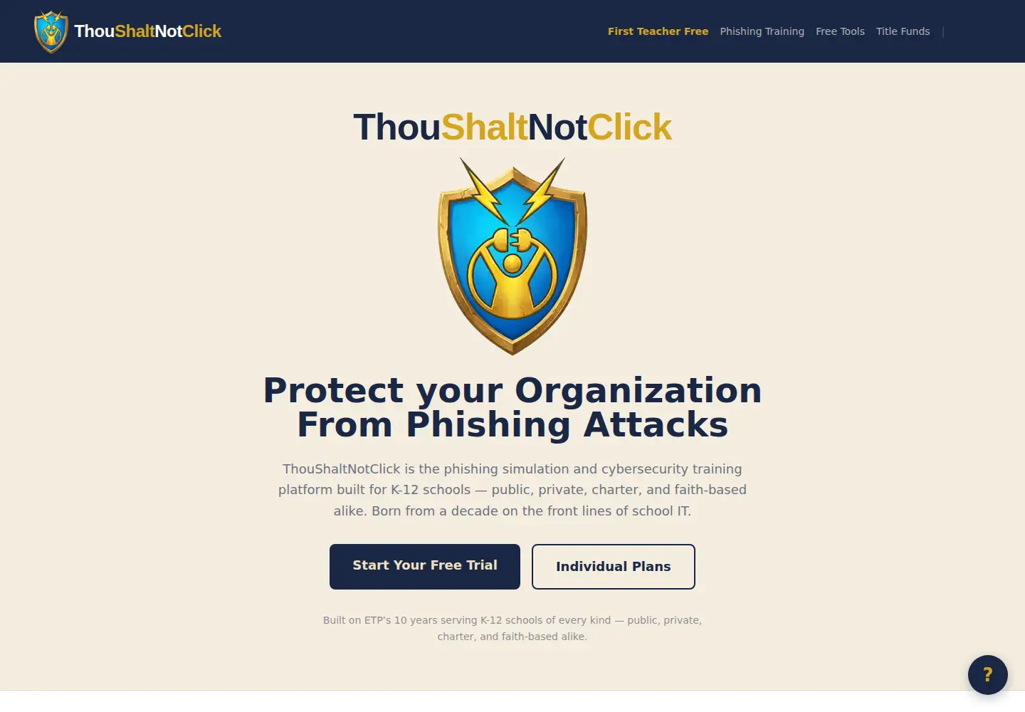 Screenshot of thoushaltnotclick.com